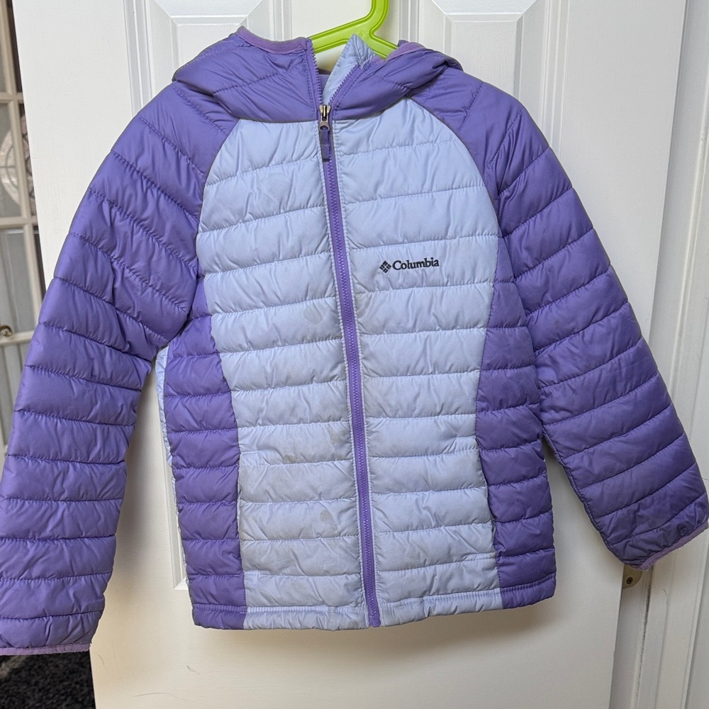 Columbia Kids Coat Size 8 – Purple – Play Condition – Stained from Outdoor Use